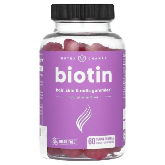 Основное фото товара Biotin Hair Skin & Nails Gummies Sugar, Кожа ногти волосы, 60