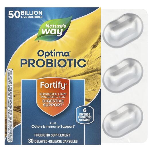 Основне фото товара Nature's Way, Primadophilus Optima, Примадофілус, 30 капсул