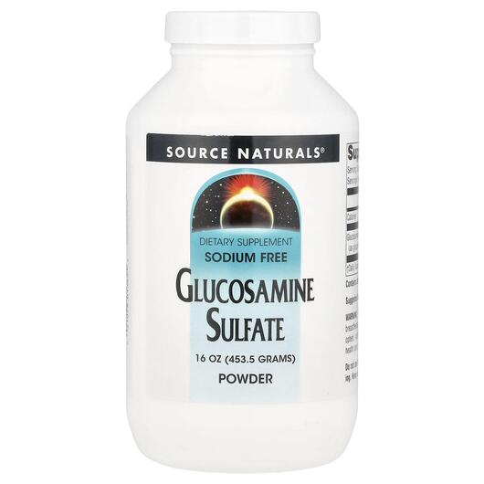Основне фото товара Glucosamine Sulfate Powder Sodium Free, Глюкозамін Сульфат, 453.6