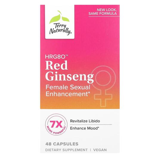 Основне фото товара Terry Naturally, HRG80 Red Ginseng, Женьшень звичайний, 48 капсул