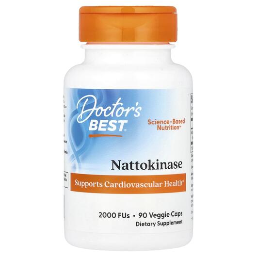 Основне фото товара Doctor's Best, Nattokinase, Наттокіназа 2000 FUs, 90 капсул