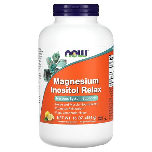 Основне фото товара Magnesium Inositol Relax Lemonade, Вітамін B8 Інозитол, 454 г