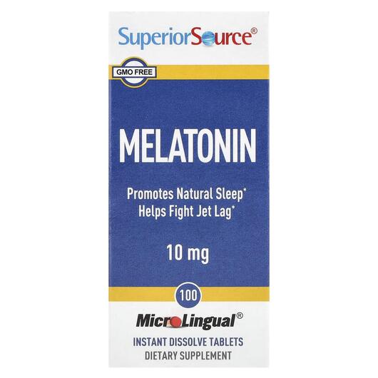 Основне фото товара Superior Source, Melatonin 10 mg, Мелатонін, 100 таблеток