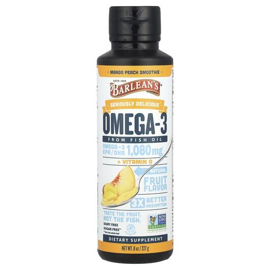 Основне фото товара Seriously Delicious Omega-3 from Fish Oil Mango Peach, Омега 3, 2