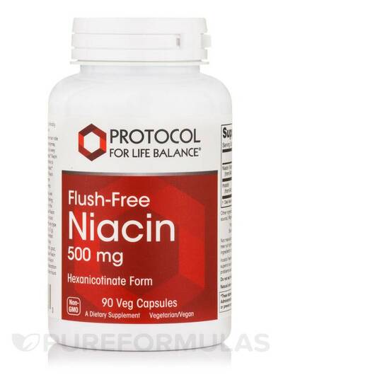 Основне фото товара Flush-Free Niacin 500 mg, Вітамін B3 Ніацин, 90 капсул