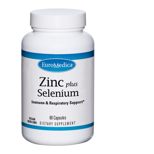 Основне фото товара EuroMedica, Zinc plus Selenium, Цинк та Селен, 60 капсул