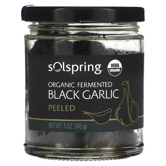 Основне фото товара Solspring Organic Fermented Black Garlic, Екстракт Часнику, 142 г