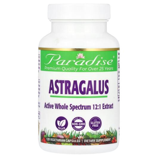 Основне фото товара Paradise Herbs, Astragalus, Астрагал, 120 капсул