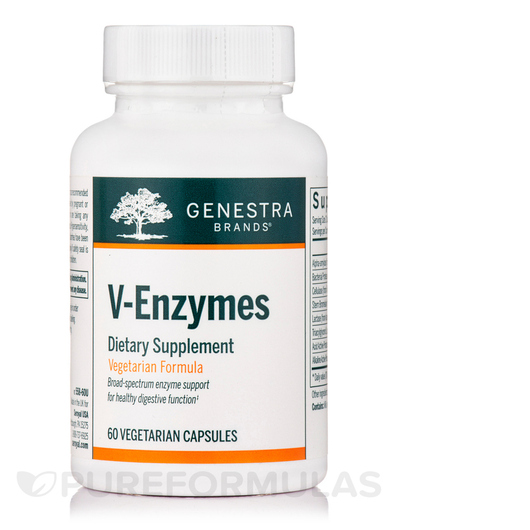 Основне фото товара Genestra, V-Enzymes, Ферменти, 60 капсул