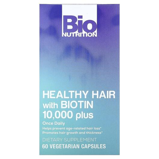 Основне фото товара Healthy Hair with Biotin 10000 Plus, Вітаміни для волосся, 60 кап