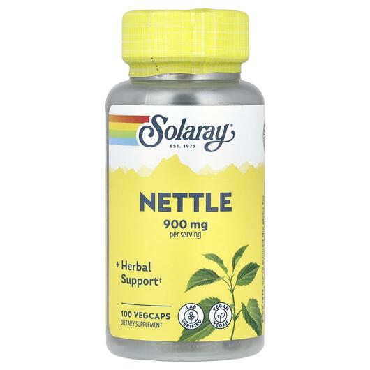 Основне фото товара Solaray, Nettle 450 mg, Кропива 450 мг, 100 капсул