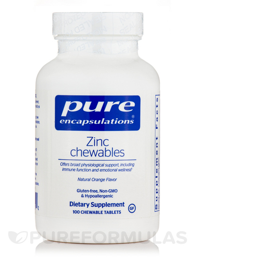 Основне фото товара Zinc Chewables Natural Orange Flavor, Цинк в пастилках, 100 табле