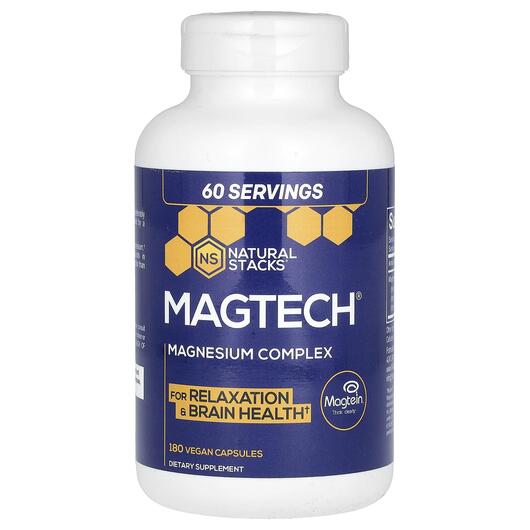 Основне фото товара Natural Stacks, Magtech Magnesium Complex, Магній, 180 капсул