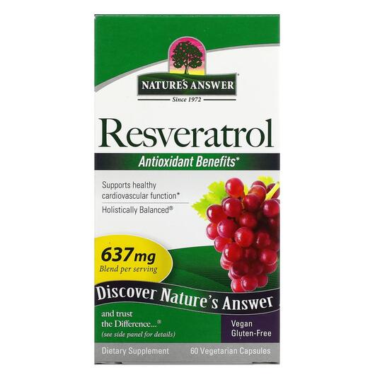 Основне фото товара Resveratrol 637 mg, Ресвератрол 637 мг, 60 капсул
