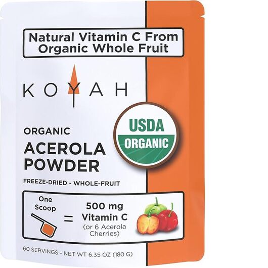 Основне фото товара Koyah, Organic Acerola Powder, Ацерола, 220 г