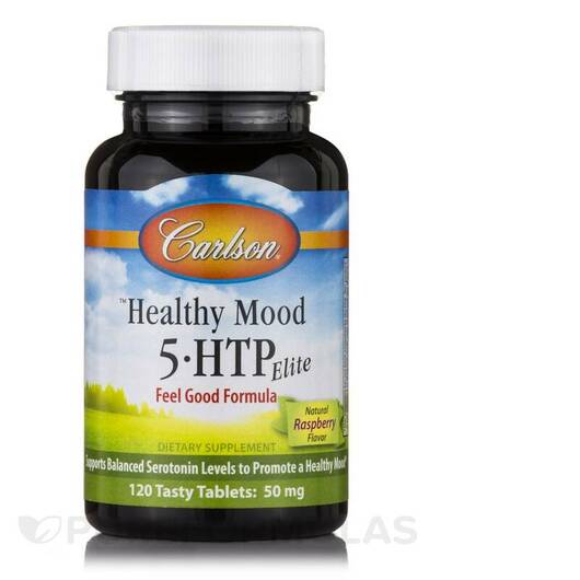Основне фото товара Carlson, 5-HTP Elite 50 mg, 5-гідрокситриптофан, 120 таблеток