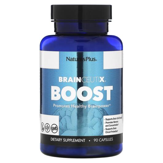 Основне фото товара Natures Plus, Brainceutix Boost 90, Підтримка мозку, 90 капсул