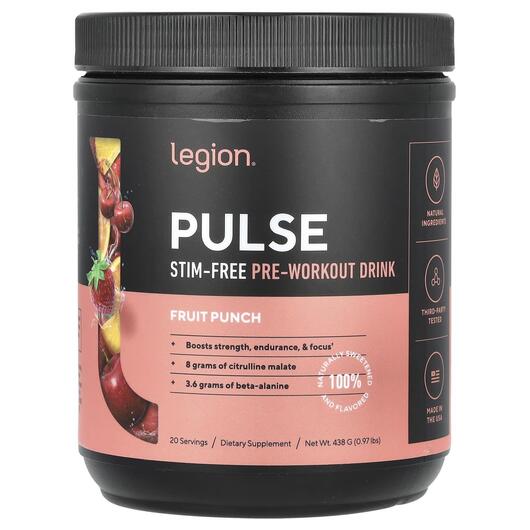 Основне фото товара Pulse Stim-Free Pre-Workout Drink, Передтренувальний комплекс, 43