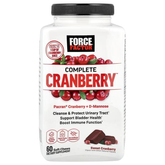 Основне фото товара Cranberry with D-Mannose & Vitamin C Sweet, Журавлина, 60 таб