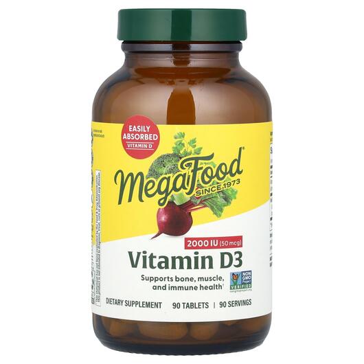 Основне фото товара Vitamin D3 2000 IU 50 mcg, Вітамін D3 Холекальциферол, 90 таблето