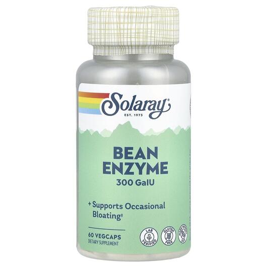 Основне фото товара Solaray, Bean Enzyme 300 GaIU, Ферменти, 60 капсул