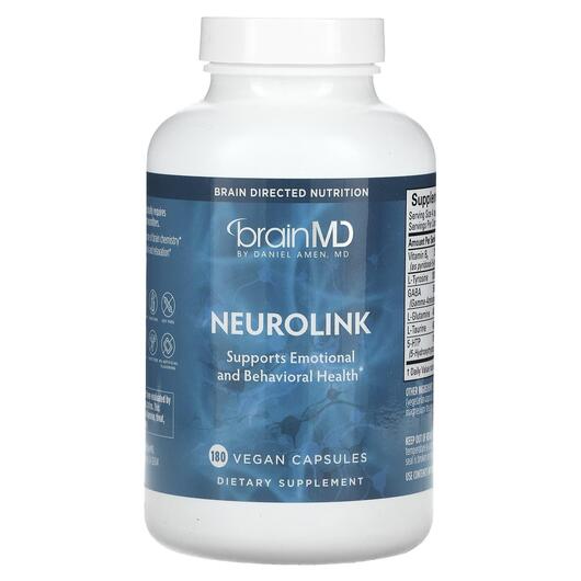 Основне фото товара BrainMD, Neurolink, Підтримка мозку, 180 капсул