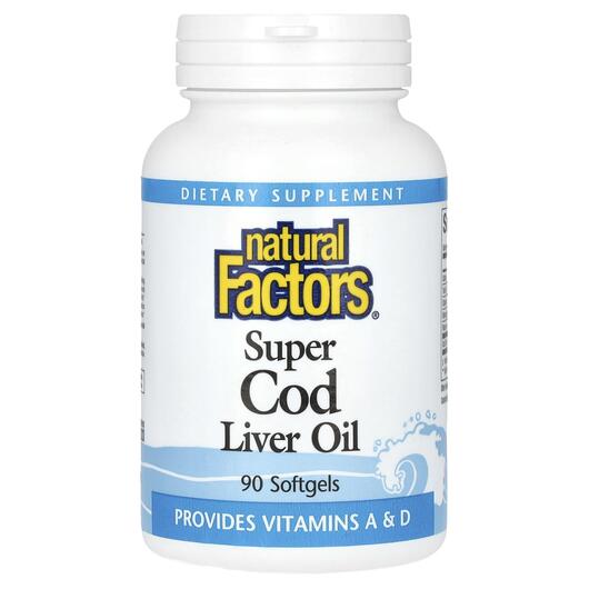 Основне фото товара Super Cod Liver Oil, Олія печінки тріски, 90 капсул
