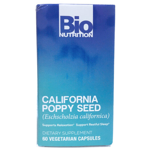 Основне фото товара California Poppy Seed 500 mg, Каліфорнійський мак, 60 капсул