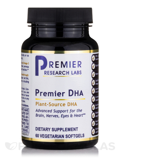 Основне фото товара Premier Research Labs, Premier DHA, ДГК, 60 Vegetarian Softgels
