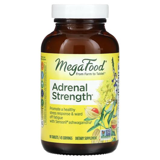 Основне фото товара MegaFood, Adrenal Strength, Підтримка наднирників, 90 таблеток