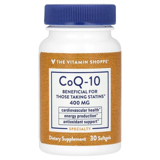 Основне фото товара TheVitaminShoppe, CoQ-10 400 mg, Коензим CoQ10, 30 капсул