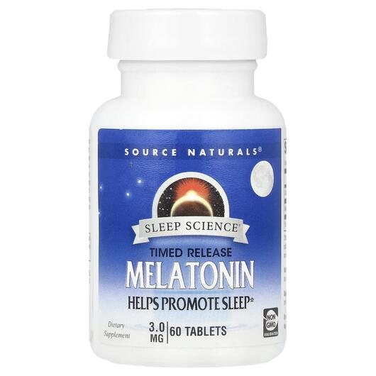 Основне фото товара Timed Release Melatonin 3 mg, Мелатонін, 60 таблеток