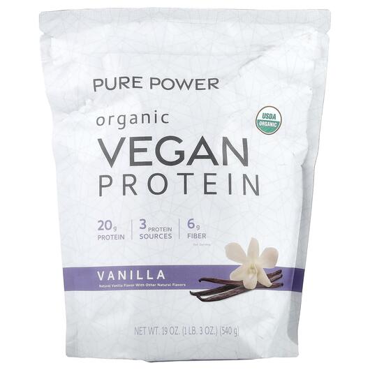 Основное фото товара Pure Power Organic Vegan Protein Vanilla, Протеин Веганский, 540 