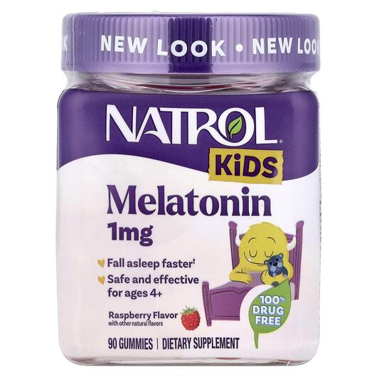 Основне фото товара Natrol, Kids Melatonin 1 mg, Мелатонін 1 мг, 90 цукерок