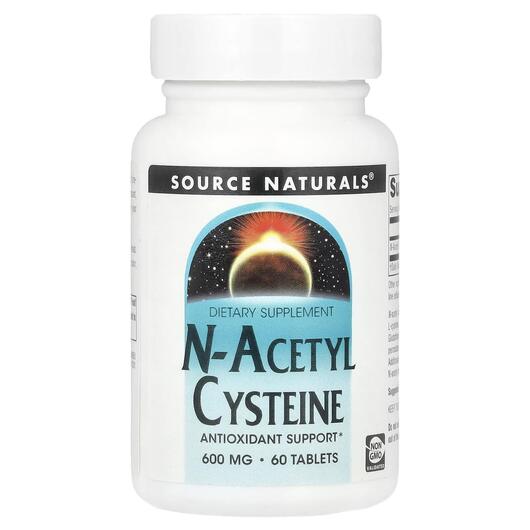 Основне фото товара N-Acetyl Cysteine 600 mg, N-ацетилцистеїн, 60 таблеток