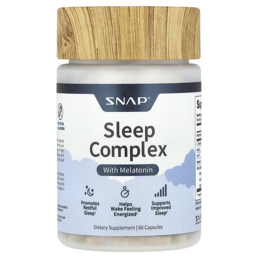 Основне фото товара Sleep Complex with Melatonin, Мелатонін, 60 капсул