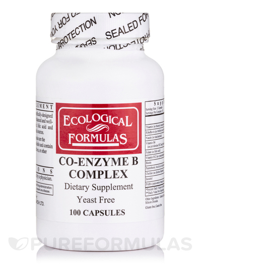 Основне фото товара Ecological Formulas, Co-Enzyme B Complex, Ферменти, 100 капсул
