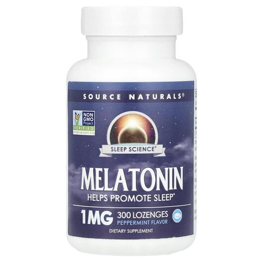 Основне фото товара Melatonin Peppermint Flavored Lozenge 1, Мелатонін, 300 льодяникі