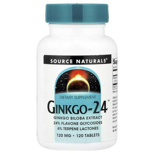 Основне фото товара Ginkgo-24 120 mg 120, Гінкго-24 120 мг, 120 таблеток