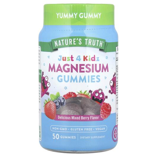 Основне фото товара Just Magnesium Gummies Delicious Mixed Berry, Магній, 50 таблеток