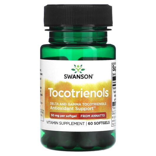 Основне фото товара Swanson, Tocotrienols 50 mg, Токотрієноли, 60 капсул