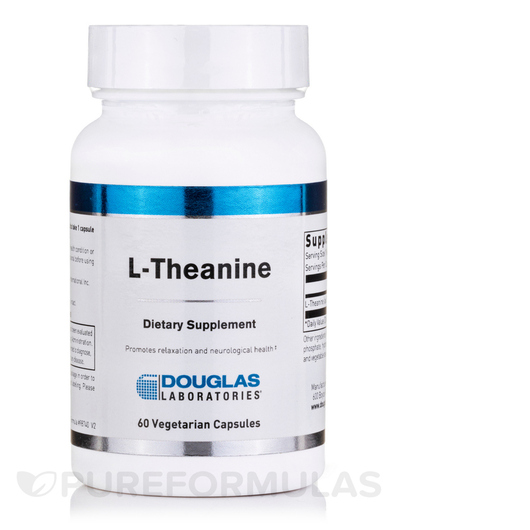 Основне фото товара Douglas Laboratories, L-Theanine, L-Теанін, 60 капсул