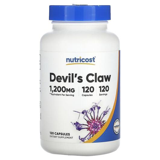 Основне фото товара Nutricost, Devil's Claw 1200 mg, Кіготь диявола, 120 капсул