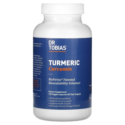 Основне фото товара Dr Tobias, Turmeric Curcumin, Куркумін, 120 капсул