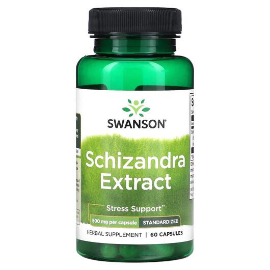 Основне фото товара Schizandra Extract Standardized 500 mg, Підтримка стресу, 60 капс