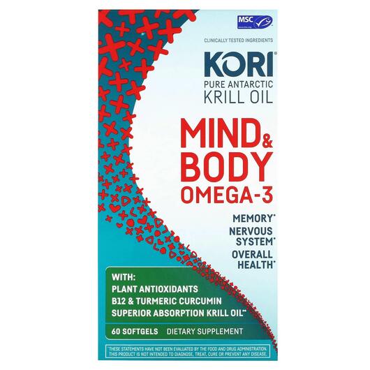 Основне фото товара Pure Atlantic Krill Oil Mind &, Олія Антарктичного Кріля, 60 