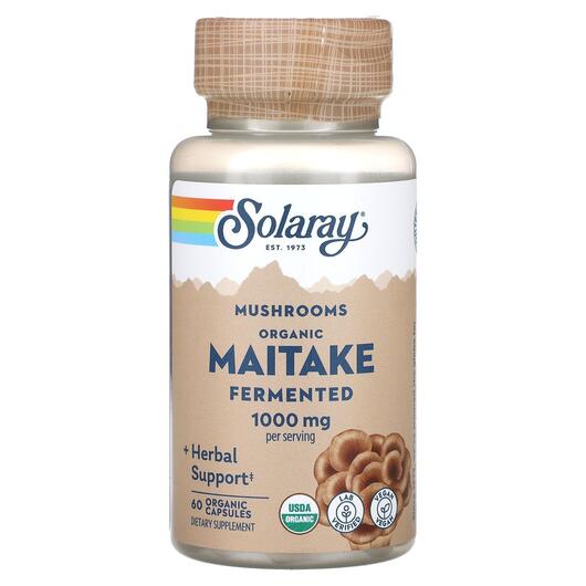 Основне фото товара Organic Fermented Maitake Mushrooms 1000 mg, Гриби, 60 капсул