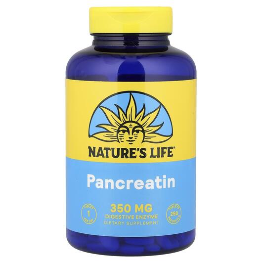 Основне фото товара Natures Life, Pancreatin 1400 mg, Панкреатин, 250 таблеток
