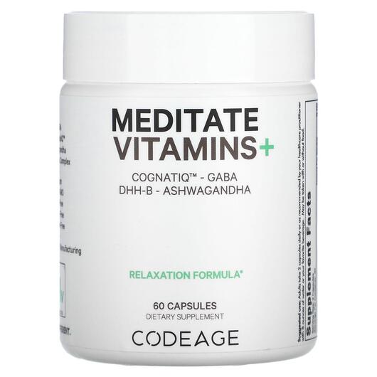 Основне фото товара CodeAge, Meditate Vitamins+, Підтримка стресу, 60 капсул