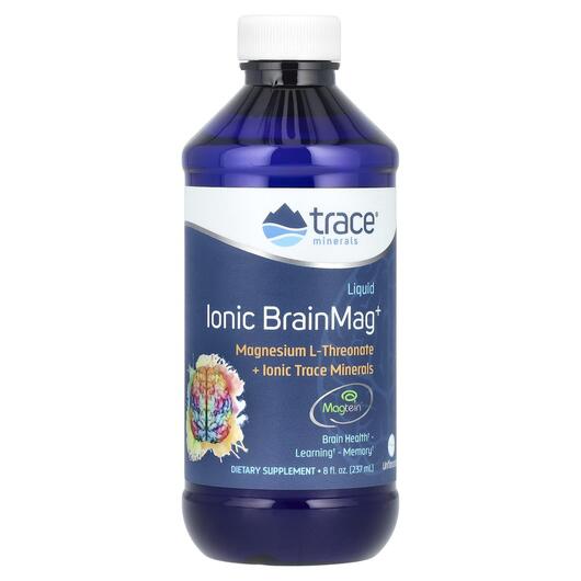 Основне фото товара Trace, Liquid Ionic BrainMag+ Unflavored, Магній, 237 мл